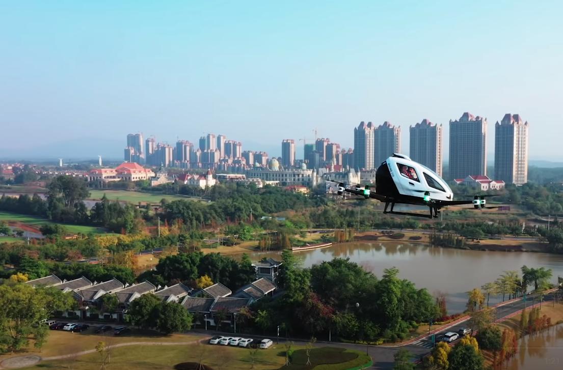 Использование воздушного такси для передвижения между китайскими городами